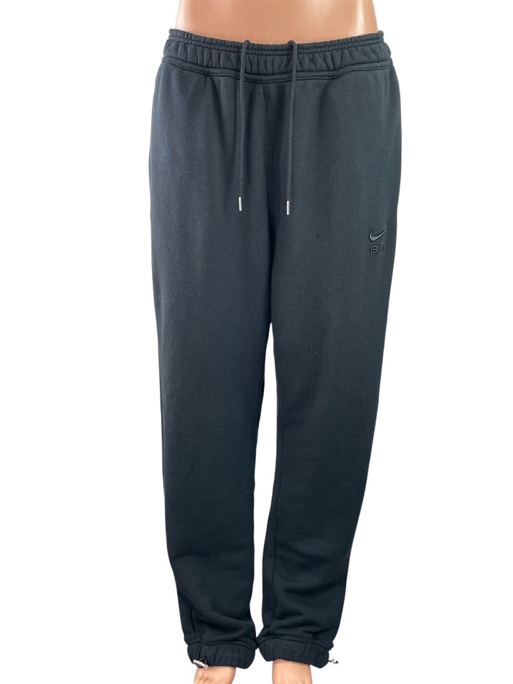 Nike Black Elastic Waist Drawstring Tapered Lounge Trousers Jogger Pants Size M
